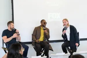 Joel McHale and Jay Pharaoh and Peter White at Deadline Reality Summit held at PMC Studios on May 01, 2026 in Los Angeles, California.