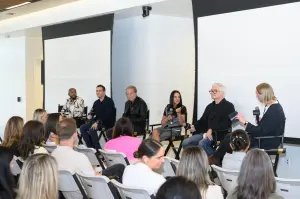Carlos King, Alex Baskin, Steven Weinstock, Julie Pizzi and Jeff Jenkins and Peter White at Deadline Reality Summit held at PMC Studios on May 01, 2026 in Los Angeles, California.