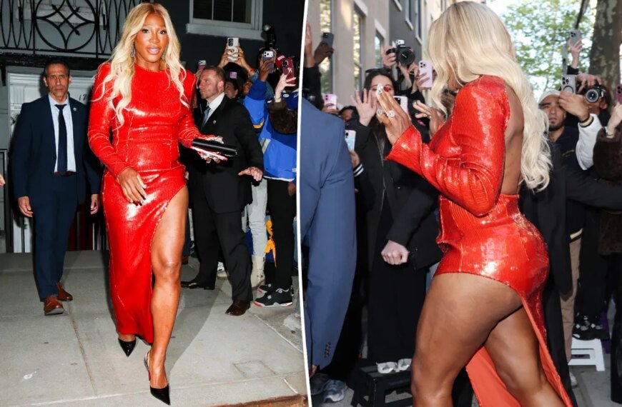 Serena Williams Stuns in a Glamorous Sequined Gown at the Pre-Met Gala 2026 Party