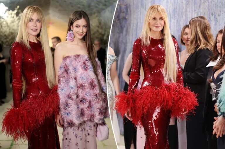 Nicole Kidman and Daughter Sunday Rose Shine Together in Sequins and Stylish Hair at the Met Gala