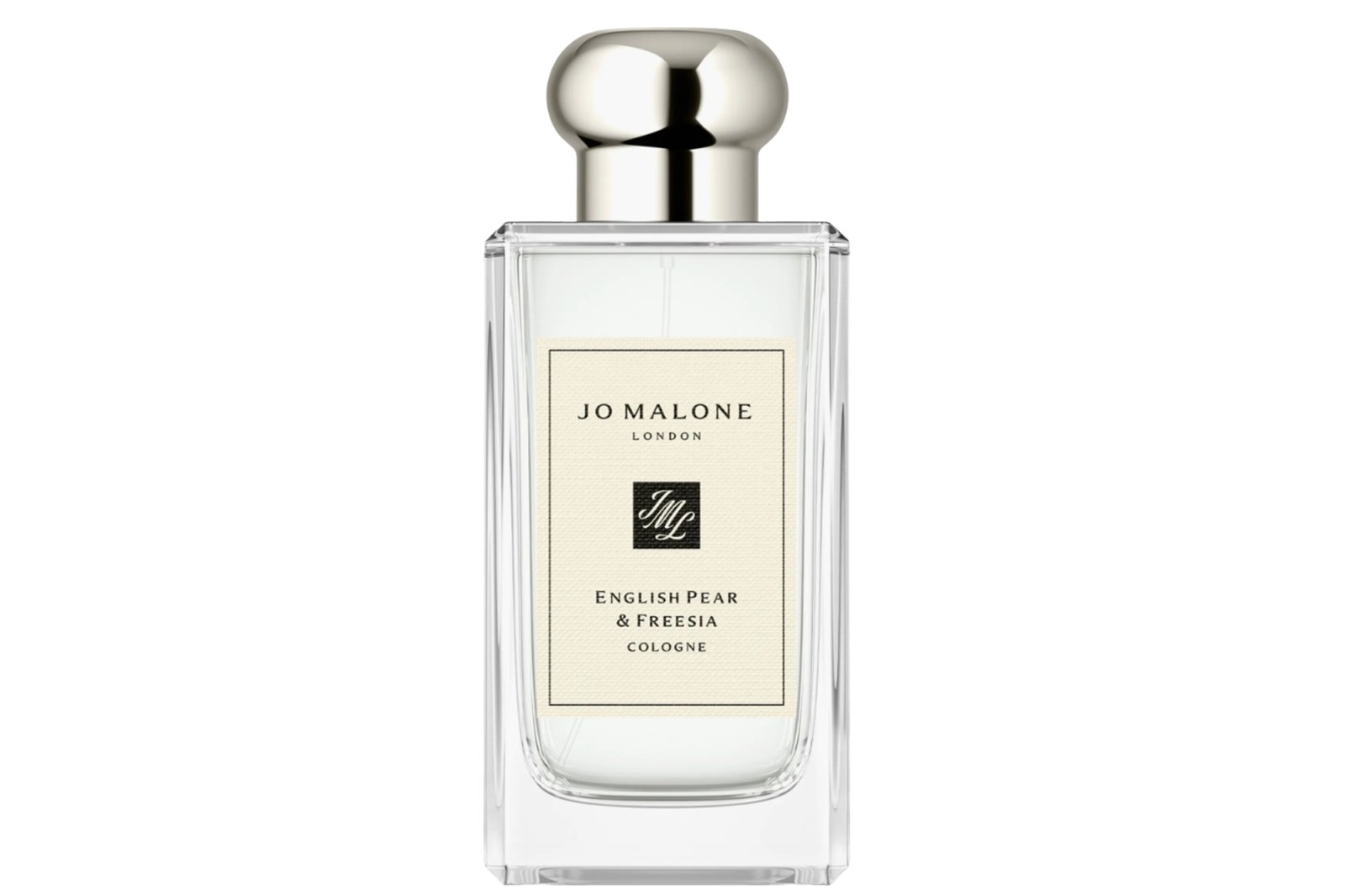 A bottle of Jo Malone London English Pear & Freesia Cologne.