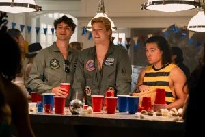 Beau Maxwell (Khobe Clarke), Dean Di Laurentis (Stephen Thomas Kalyn), and John Tucker (Jalen Thomas Brooks) in OFF CAMPUS