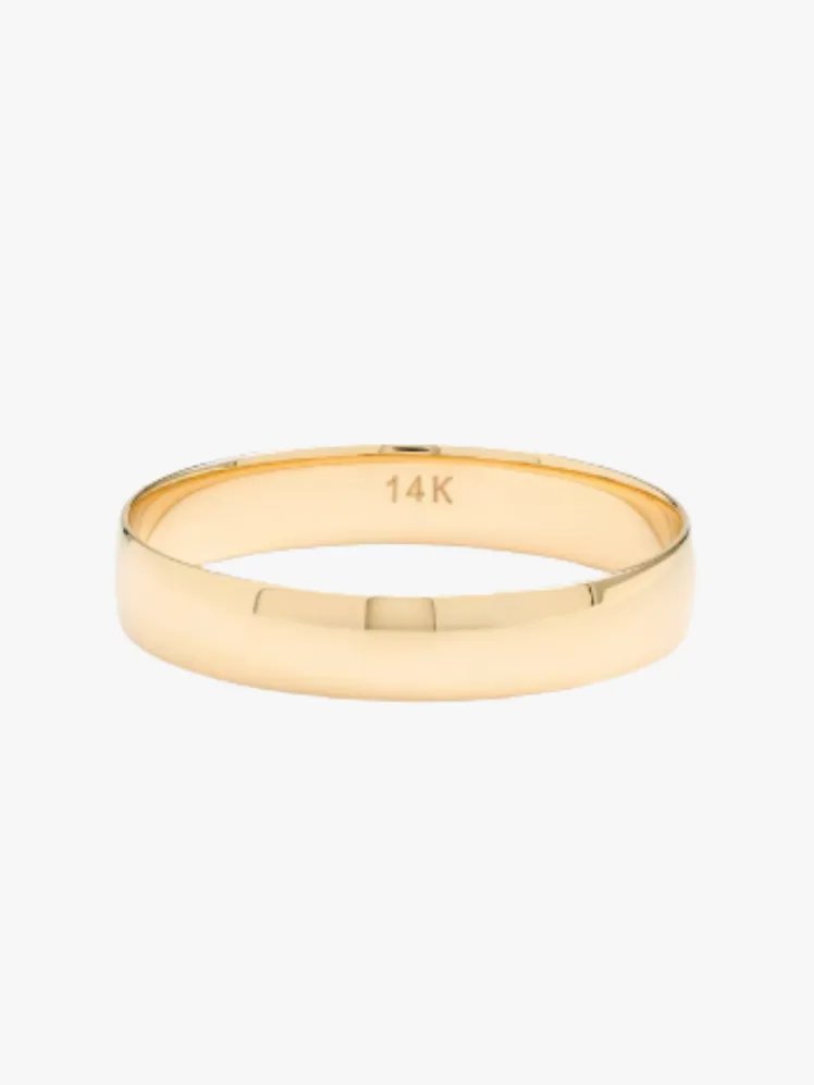 Quince 14K Gold Lightweight Round Edge Band