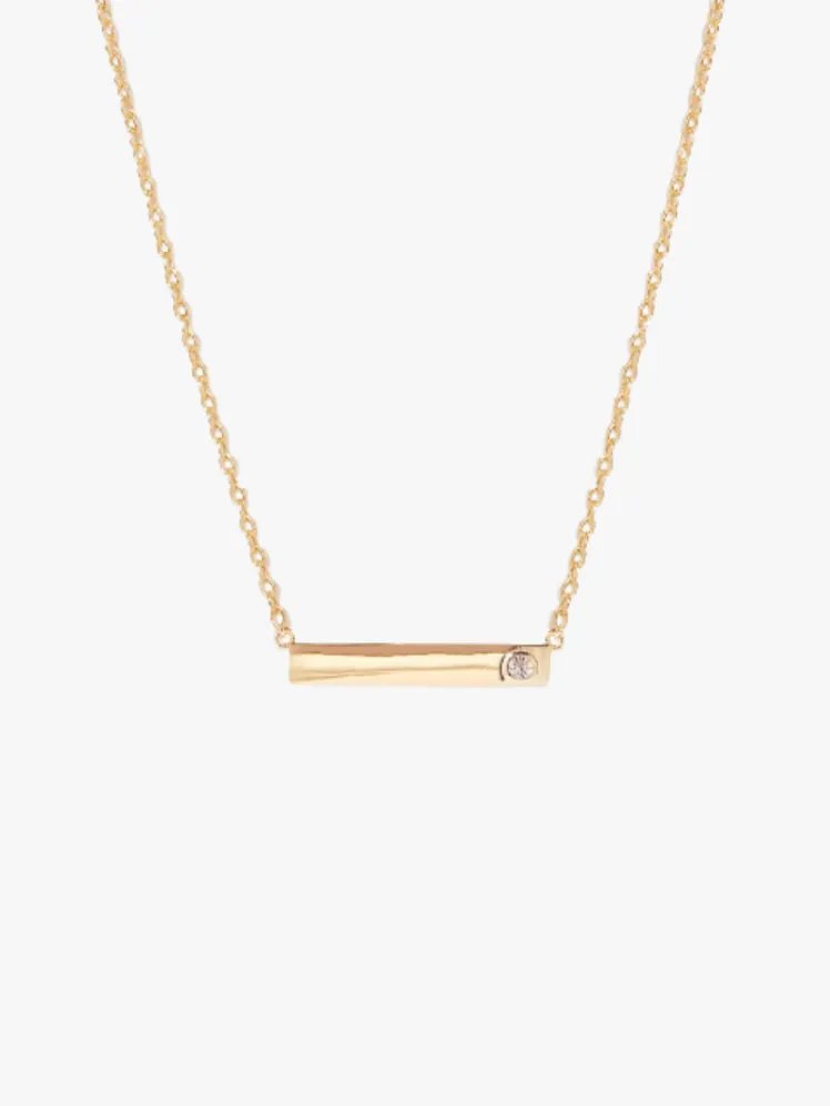 Quince White Sapphire Bar Necklace