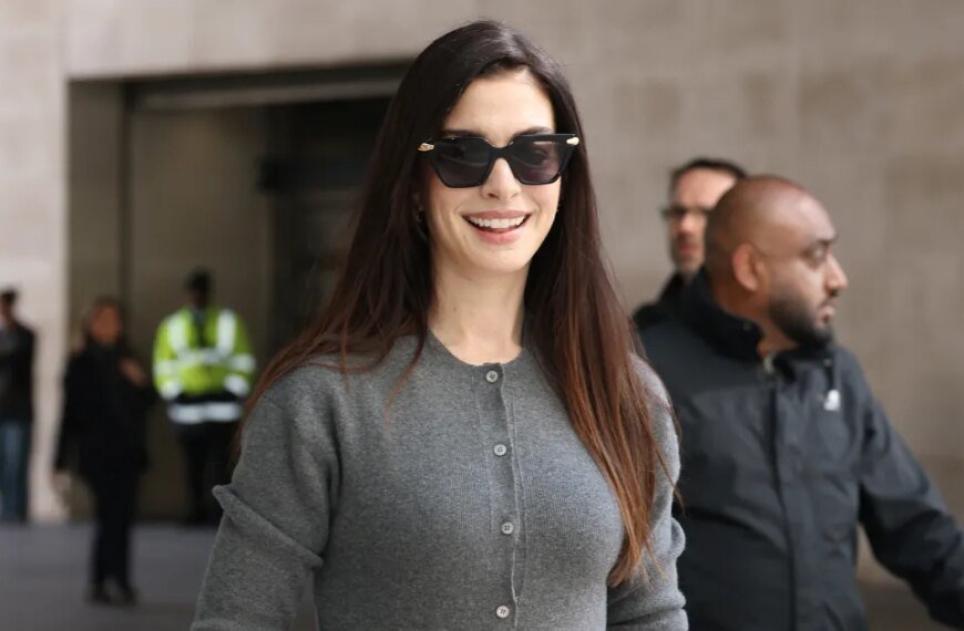 Anne Hathaway's Stylish Spring Sweater That Pairs Perfectly with Jeans