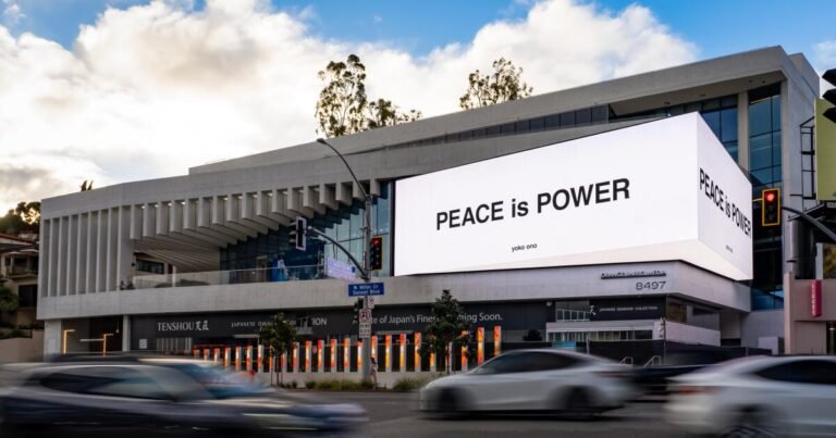 Billboards Promoting Peace to Highlight Yoko Ono Exhibit in L.A.
