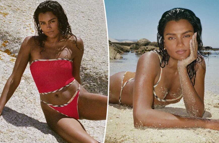 Burberry Adds Its Unique Touch to Hunza G’s Beloved Swimsuits — All Priced Under $500