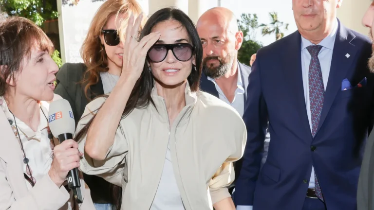 Demi Moore's Casual Cuffed Jeans and Loafers Steal the Show at Cannes