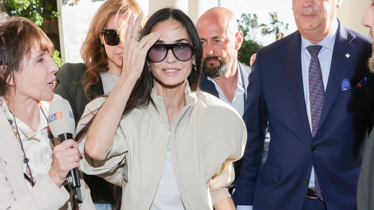 Demi Moore's Casual Cuffed Jeans and Loafers Steal the Show at Cannes