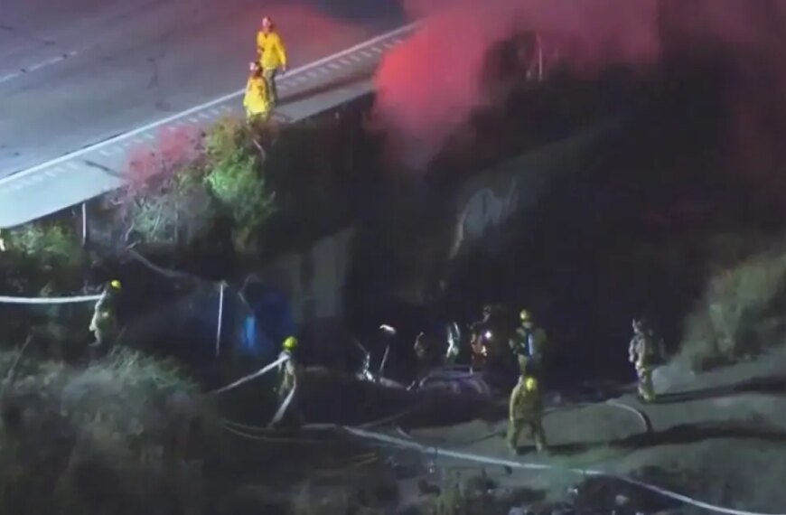 Fire Closes 110 Freeway in Wilmington Tunnel