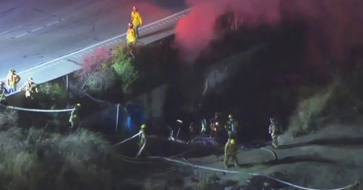 Fire Closes 110 Freeway in Wilmington Tunnel