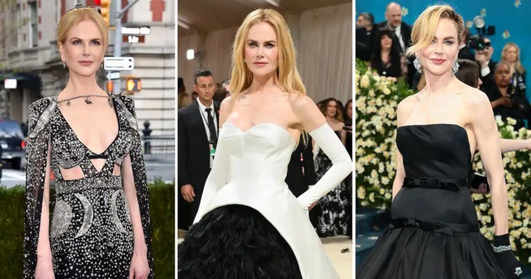 Iconic Looks from Nicole Kidman at the Met Gala: A Journey from Hollywood Glamour to Classic Inspirations