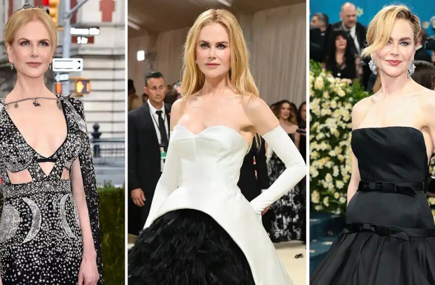 Iconic Looks from Nicole Kidman at the Met Gala: A Journey from Hollywood Glamour to Classic Inspirations