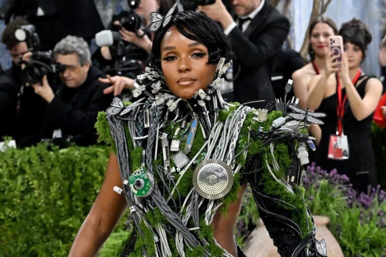 Janelle Monáe’s Gorgeous Met Gala 2026 Outfit Blends Nature and Technology with Custom Christian Siriano Design