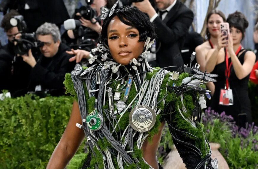 Janelle Monáe’s Gorgeous Met Gala 2026 Outfit Blends Nature and Technology with Custom Christian Siriano Design