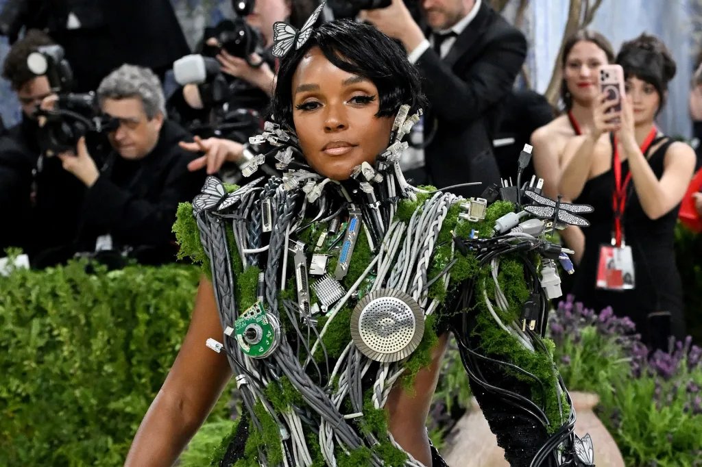 Janelle Monáe’s Gorgeous Met Gala 2026 Outfit Blends Nature and Technology with Custom Christian Siriano Design