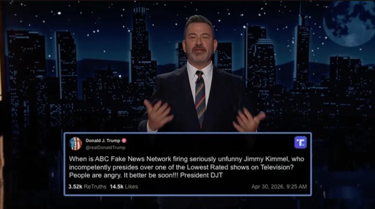 Jimmy Kimmel Responds to President's Call for His Firing: "Trump is Juggling Wars with Iranians, Ukrainians, and Comedians"