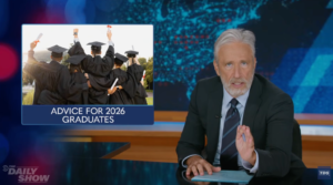 Jon Stewart Offers Job Interview Tips for New Graduates with a Humorous Twist on Trump's Style