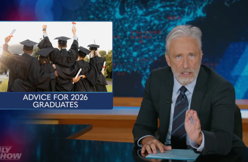 Jon Stewart Offers Job Interview Tips for New Graduates with a Humorous Twist on Trump's Style