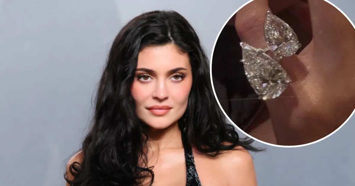 Kylie Jenner Shows Off Her Stunning Pear-Shaped Diamond Ring and Fresh Manicure