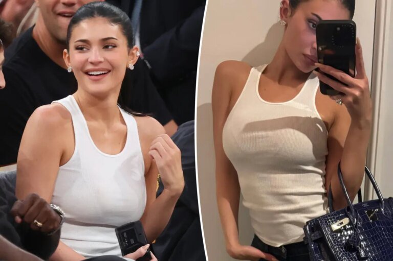 Kylie Jenner loves this $38 white tank top, even when she's carrying her $63K Birkin bag.