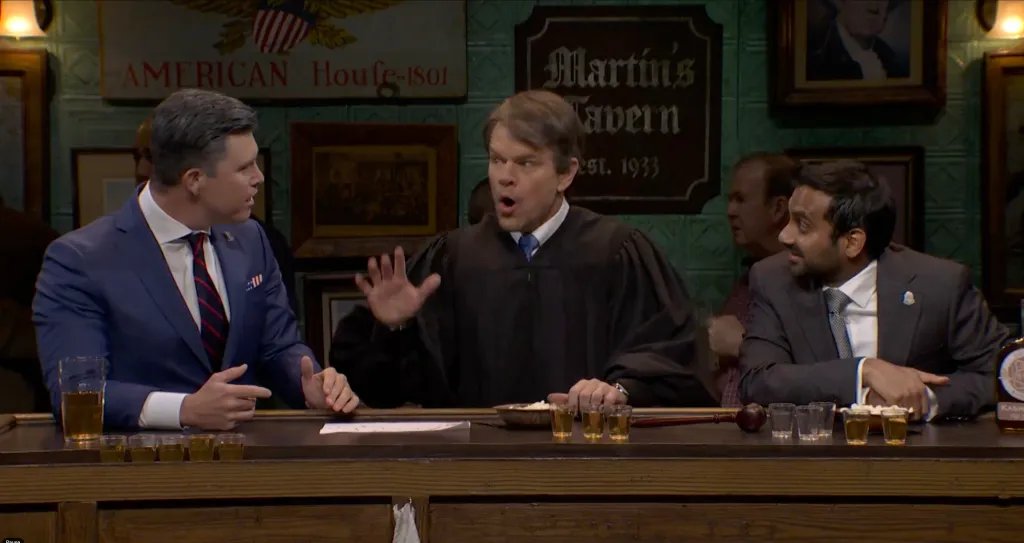 Matt Damon Joins Pete Hegseth and Kash Patel for a Fun Night Out on 'Saturday Night Live'