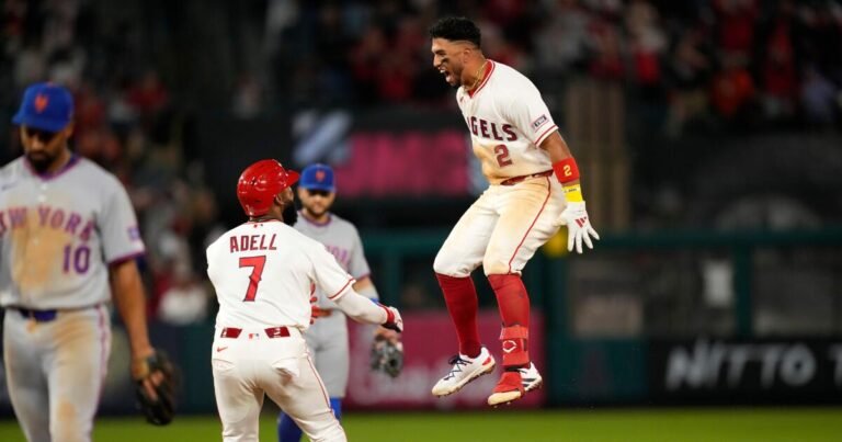 Oswald Peraza's Key Hit in the 10th Inning Leads Angels to Victory Over Mets