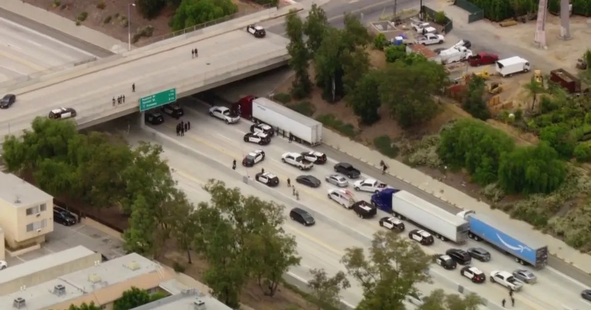 Part of the 210 Freeway in Sylmar Closed Due to Gunfire Incident