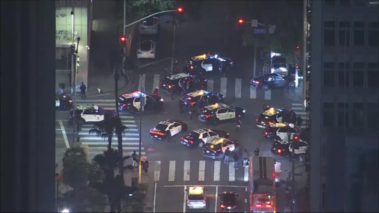 Police Pursuit of Vehicle Near Downtown Los Angeles
