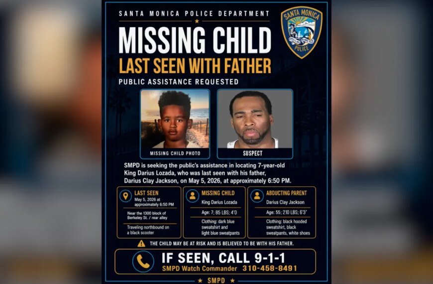 Search Underway for Missing 7-Year-Old Boy in Santa Monica