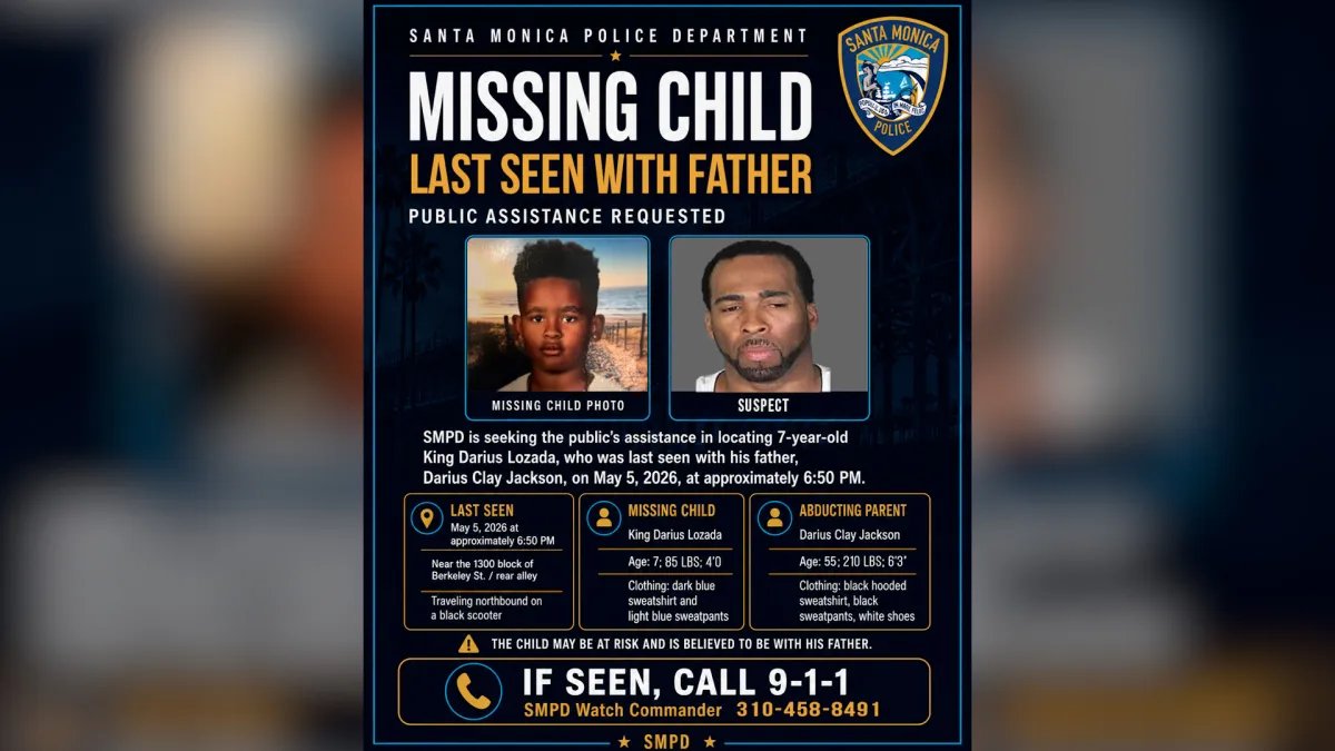 Search Underway for Missing 7-Year-Old Boy in Santa Monica