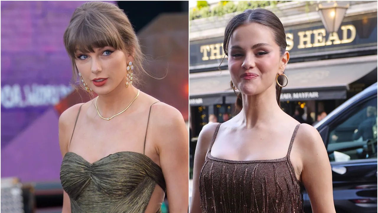 Taylor Swift and Selena Gomez Nail the Look for Metallic Wedding Guest Dresses