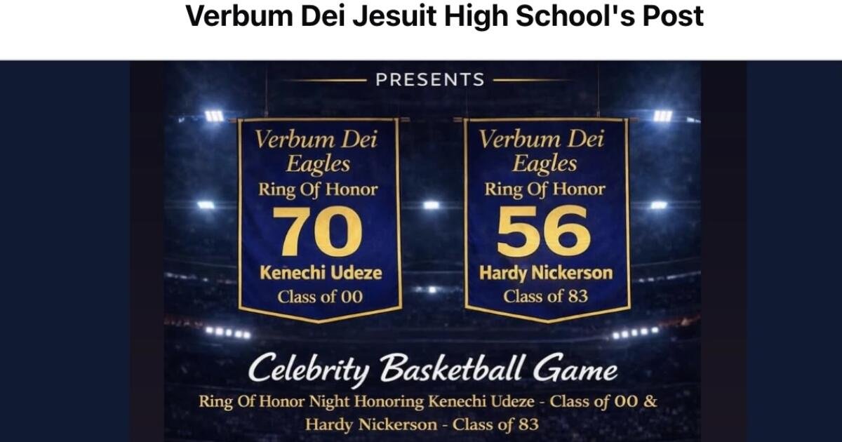 Verbum Dei Celebrates Football Graduates Kenechi Udeze and Hardy Nickerson